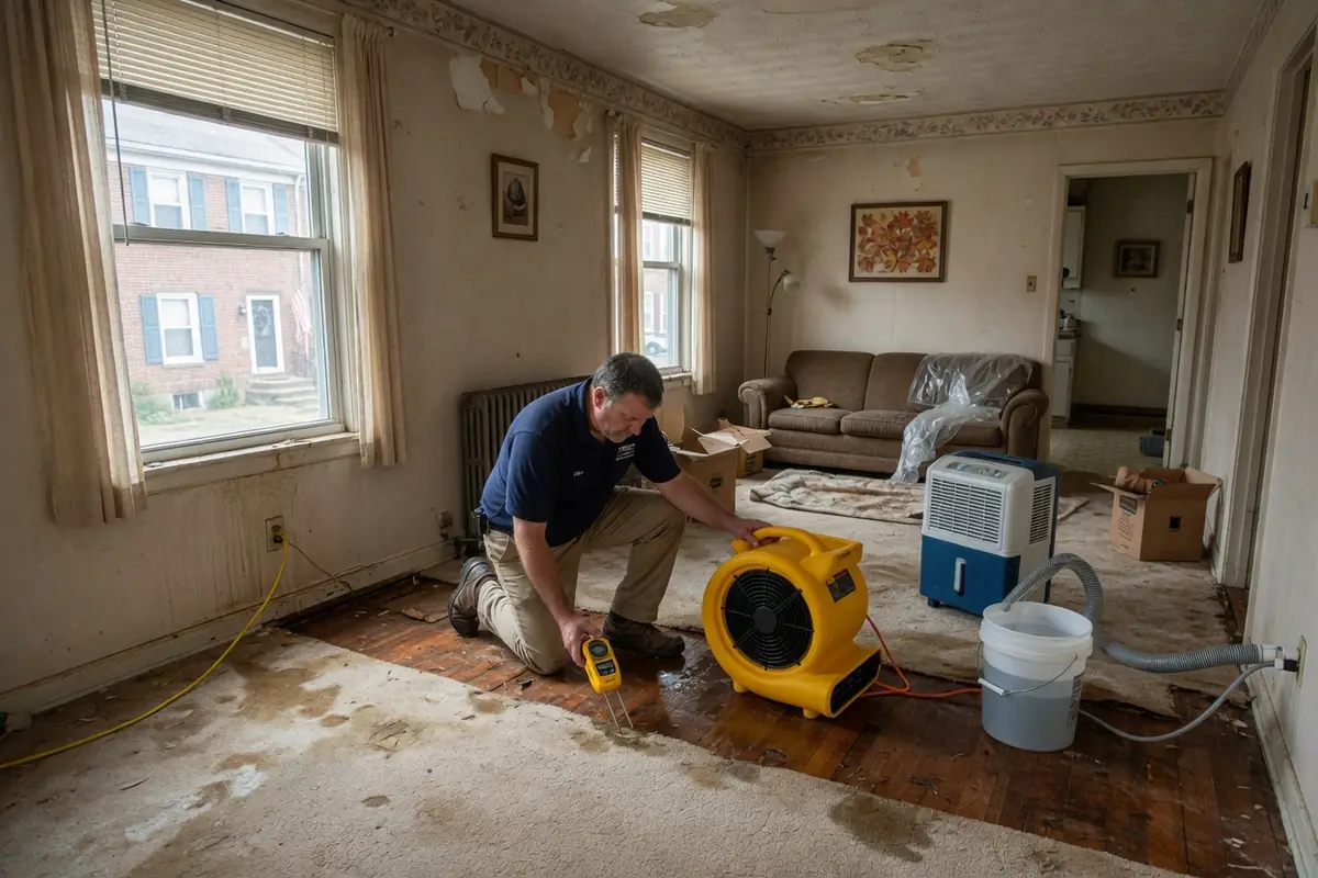 Emergency Water Damage Restoration Allentown PA, LLC crew at work